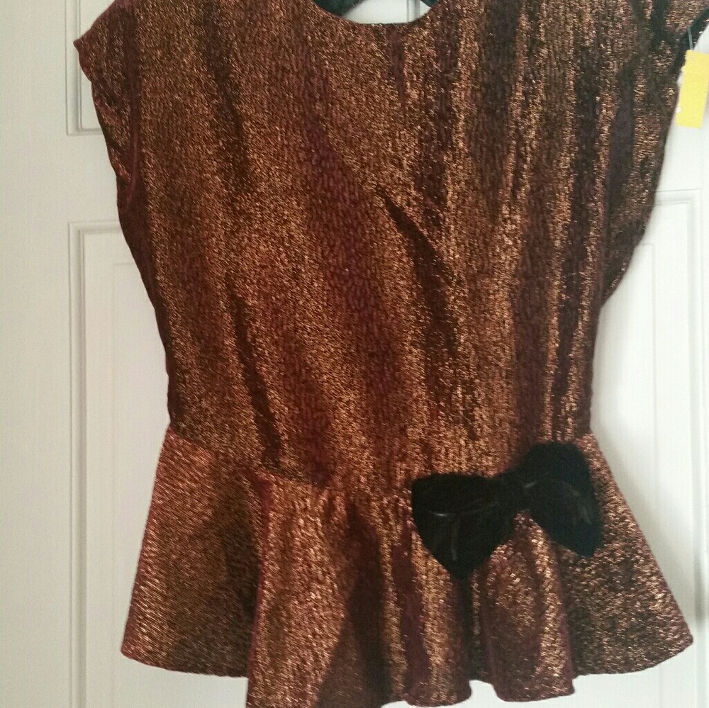Rumours Bronze Sparkly Color Blouse Jr. SZ 11/12